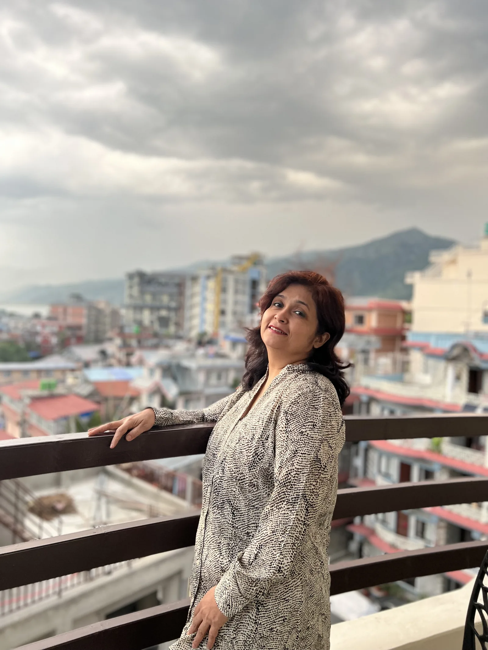 Laila overlooking the city